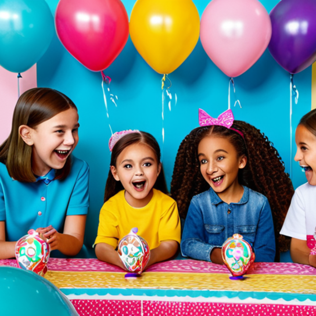 **
"A group of fully clothed children are enthusiastically unboxing LOL Surprise dolls at a brightly decorated party. The scene is joyful and family-friendly, with balloons and colorful decorations in the background. The children are wearing modest clothing and expressing excitement. safe for work, appropriate content, perfect anatomy, natural proportions, professional photography, high quality"
**