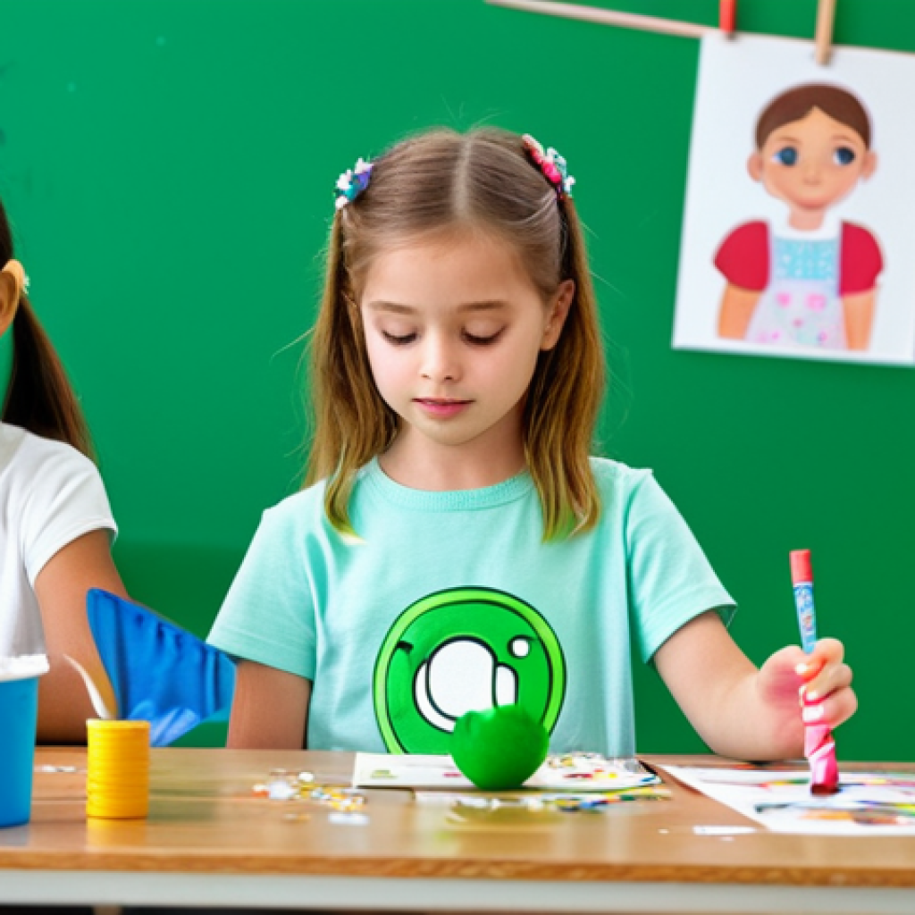 LOL 서프라이즈의 환경 친화적 측면 - **
"A young girl participating in a 'Green Challenge' activity, decorating recycled LOL Surprise pa...