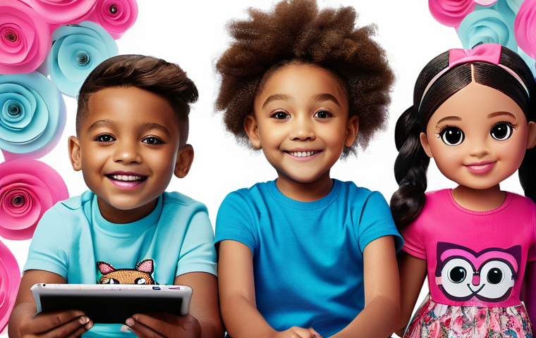 LOL 서프라이즈와 관련된 다양한 소비자 참여 아이디어 - A joyful 8-year-old girl, with bright eyes and a wide smile, sits at a brightly lit crafting table. ...