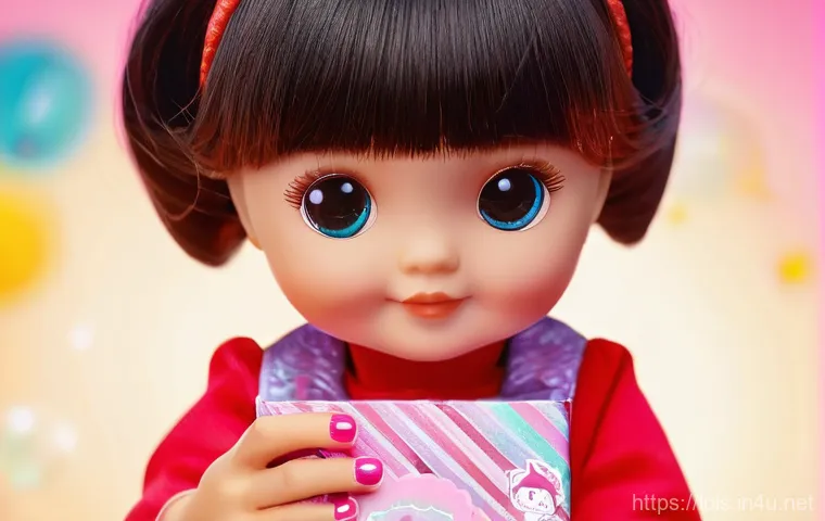 LOL 서프라이즈를 활용한 사진촬영 팁 - **Unboxing Thrill:**
"A close-up, high-angle shot of a child's hands, wearing colorful nail poli...