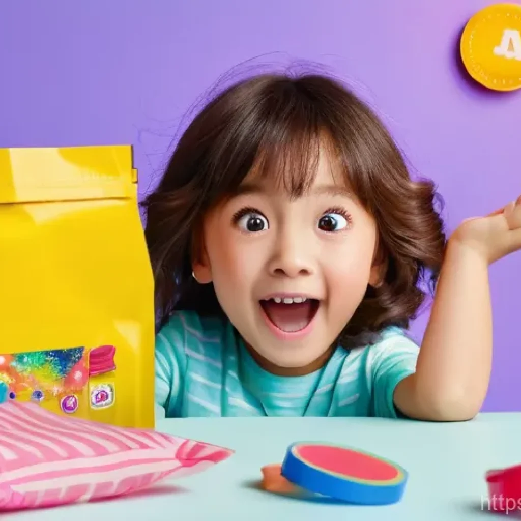 LOL 서프라이즈의 글로벌 소비자 만족도 조사 - **Prompt 1: Exciting Unboxing Moment**
    A close-up shot of a joyful child, approximately 7-9 year...